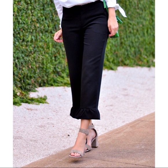 Banana Republic Pants - Banana Republic Logan Crop Ruffle Pants
